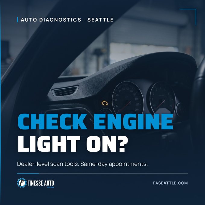 Google post: check engine light on