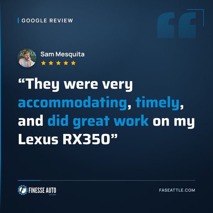 Google post: customer review